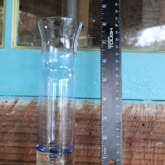 Bo Borgstrom Aseda Glassbruk Sweden Blue Glass Bamboo Vase excellent - Picture 2 of 8